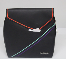 Desigual Damen Rucksack/Tasche 2in1 Cleo Black Jersey Schwarz 24WAKP14 NEU