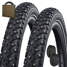 2x Schwalbe Reifen  Marathon Plus Winter HS396 Spikes Pannenschutz m/o Schlauch
