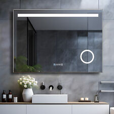 Badspiegel mit Beleuchtung Uhr