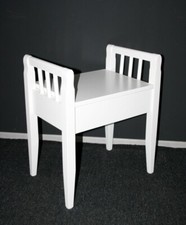 Massivholz Bank weiß Kinder