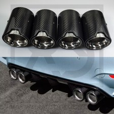 4 x BMW M2/M3/M4/M5 MP Chrom Kohlefaser Auspuffspitzen (F87/F80/F82/F83/F10)