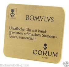 CORUM ROMULUS DISPLAY SCHILD