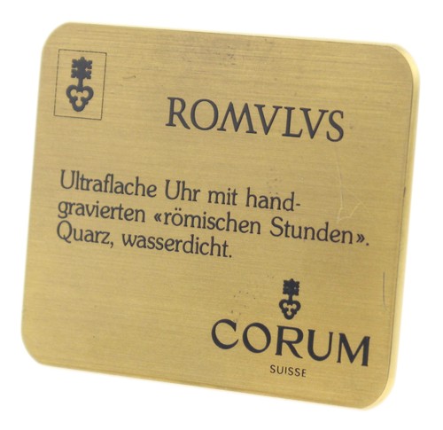 Corum romulus display - corum, schild