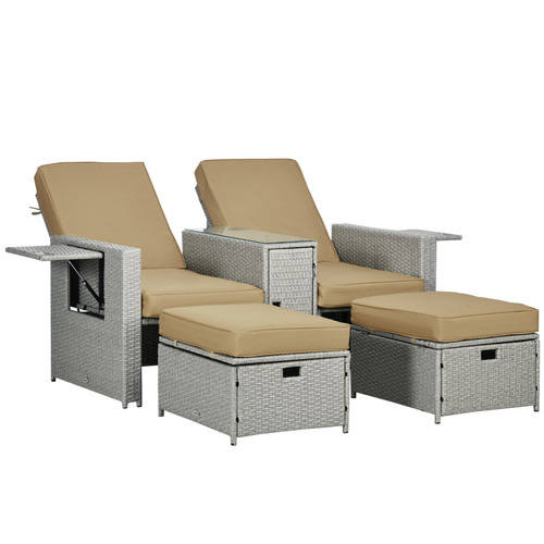 Sonnenliegen set teilig - sonnenliegen-set, 5-teilig