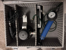 Steinschlag Verbundglas reparatur  Unterdruck Pumpe , Brücke und Bohrmaschiene