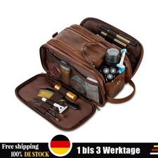 Kulturbeutel PU-Leder große wasserdichte Waschtasche Männer für Reise Herren