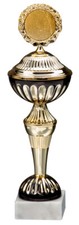 Pokal gold-schwarz mit Gravur