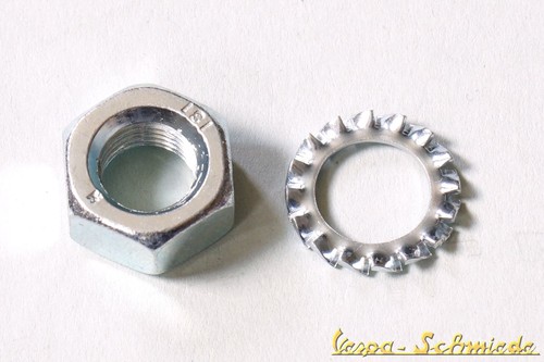 Vespa set mutter polrad - polrad, +