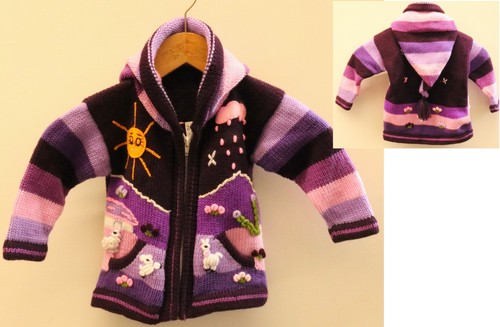 Kinder strickjacke lila - kinder,