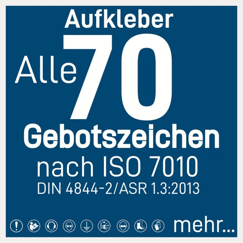 Gebotszeichen aufkleber - gebotszeichen,