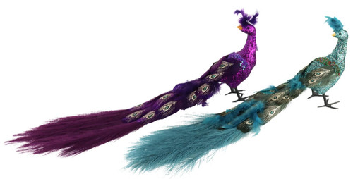 Pfau pink oder türkis - , deko