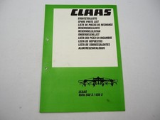 Claas Volto 540S 450S Kreiselwender Ersatzteilliste Spare Parts List 1991