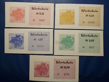 DDR-Ersatzgeld, 5 Wertscheine für LPG im Altkreis Sömmerda/Thür.