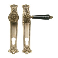 Haustür- / Wohnungstürbeschlag Messing antik Jugendstil / Gründerzeit 13-1a-AS