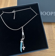 Joop Kette 925 Silber zwei Anhänger Kreuz und Zahn - Wolfgang Joop neu mit Box