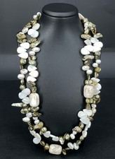 COLLIER 2-REIHIG MIT PERLMUTT & KESCHI & HOWLITH SCHMUCKJAGD