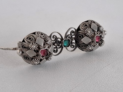 800 silber trachten brosche - 800,