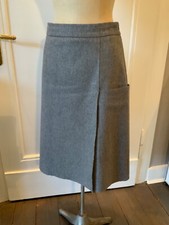 Les Copains Rock Wollrock 36 ital 40 Herbst Winter grau Wolle Wickeloptik 