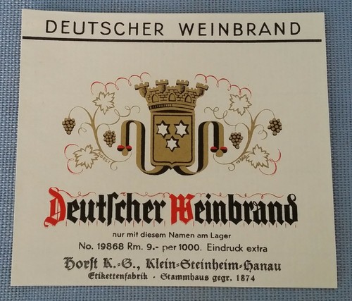 Altes schnapsetikett - altes,