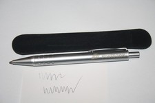 Kugelschreiber mit Werbung Post Bank silber Kuli Werbegeschenk Vintage Retro