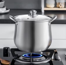 Großer Edelstahl Kochtopf