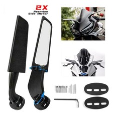Für YAMAHA YZF R6 R1 R25 R3 R125 R15 Windschwenkflügel Rückspiegel Einstellbar*