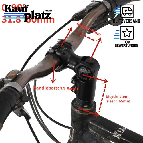 Fahrrad vorbau 31 8mm - 0-90°, 31,8mm