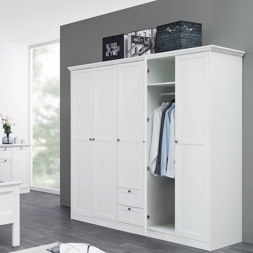 Kleiderschrank weiß holz - kleiderschrank,