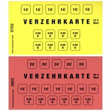Verzehrkarte wertmarke - w&a,