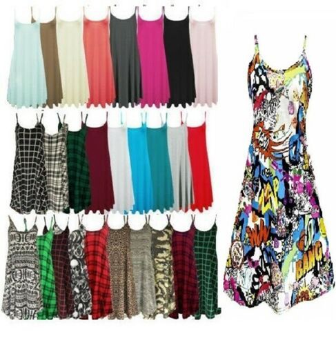 Damen schlichtes cami swing - cami,