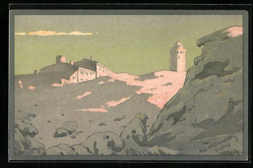 Künstler brocken hotel - künstler-ak,