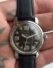 Rare Vintage Diver Enicar Ultrasonic 100Fathoms Healthways Steel Expandro