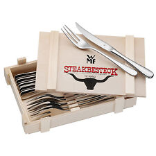 WMF Steakbesteck in Holzkassette 12 tlg. Holzkiste NEU für 6 Personen Besteck
