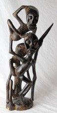 früher Makonde Shetani ca. 1960 Skulptur Tansania 43cm Afrika ebony Ebenholz 