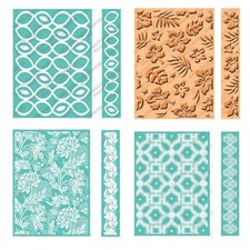 2 Prägeschablone Hintergrund B6 + Bordüre, Embossing Folder Provocraft Cuttlebug