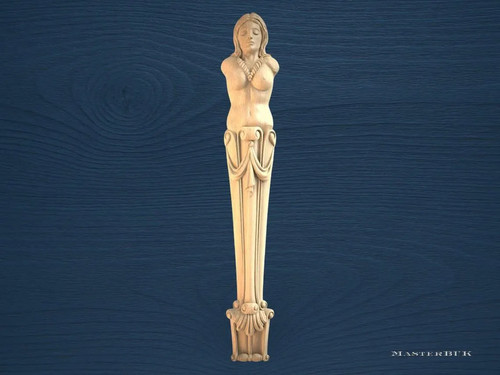 Holzkonsole karyatide - holzkonsole,