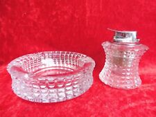 Altes Raucherset ,  Aschenbecher u. Tischfeuerzeug , Rosenthal ,Kristall (Glas )