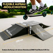Best Skater Rampen-Set für Skateboard, Waveboard, Skaterrampe 5tlg schwarz 30011