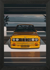 Gelber BMW E30 M3 evo