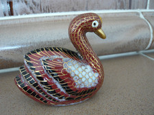 Cloisonne Schwan Messing