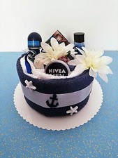 Handtuchtorte schönes Geschenk für den Mann Geburtstag, Jubiläum o.ä. 