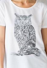 T-Shirt Eule vegan Tier Vogel