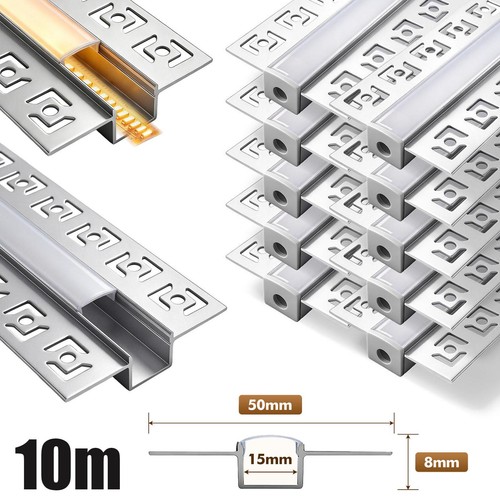 10x led aluminium profil - 10x, 1m
