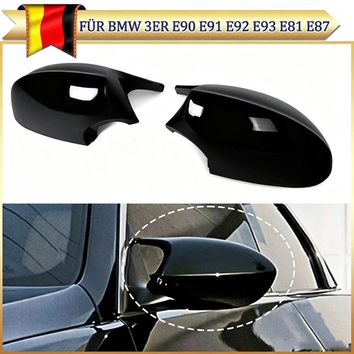 Glanz schwarz spiegelkappen - 2x,