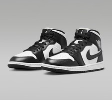 Nike Air Jordan 1 Mid schwarz weiß Original Gr. 44