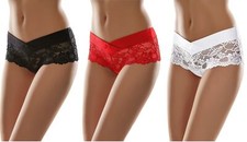 Merry Style Damen Unterhose Hipster Hot Pants Spitzenbesatz Unterhosen S-XL