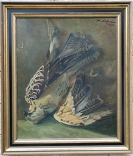 K i e f e r, Michael Matthias; Bussard; Jagdgemälde; Chiemsee - Maler; Falknerei