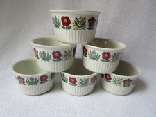Villeroy&Boch V&B Luxembourg Keramik 6 Souffle Förmchen florales Motiv wie neu