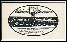 Werbung 1929 Stradivari Resonanz Musik-Apparate Elektro-Platten J. Nitzschke 