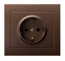 KIER BRAUN METALLIC Schuko Steckdose Schalter Taster Dimmer SAT TV Ospel